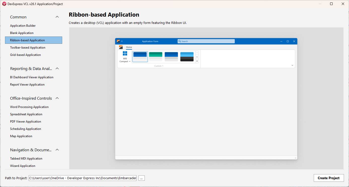 VCL Template Kit — The Ribbon-Based Application Template