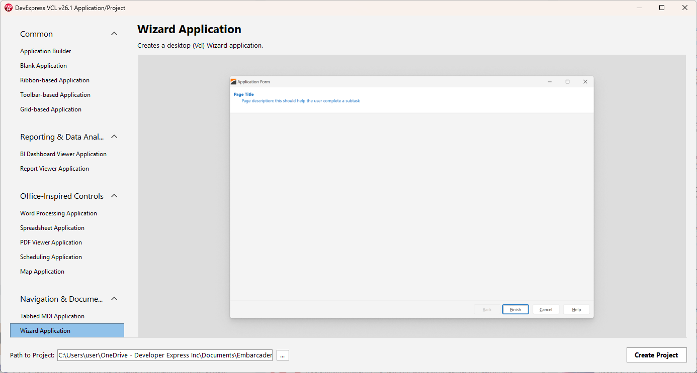VCL Template Kit — Wizard Application Template