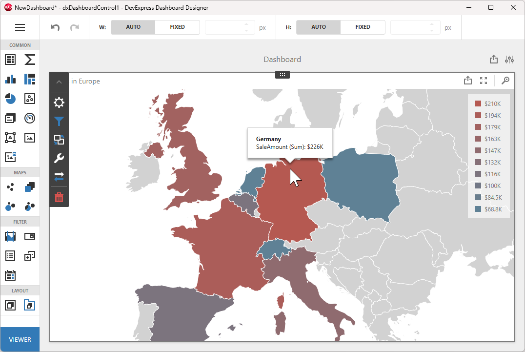 VCL Dashboards: Review the 'Choropleth Map' Dashboard Item