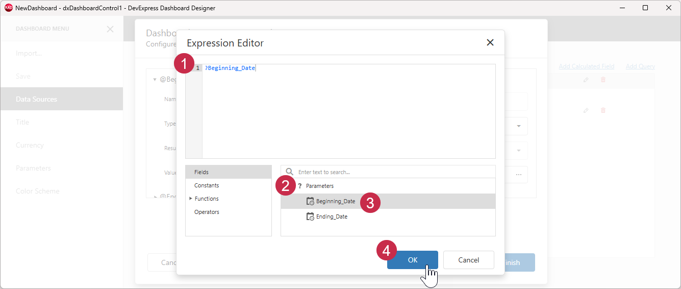 VCL Dashboards: The Dashboard Designer — Expression Editor