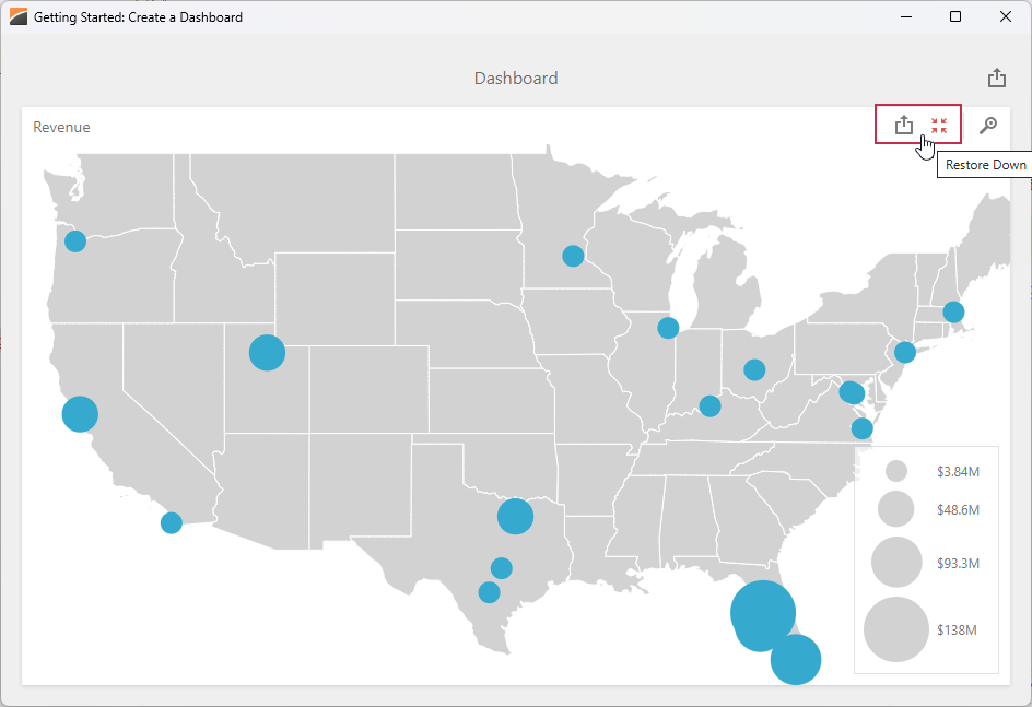VCL Dashboards: Dashboard Item Buttons