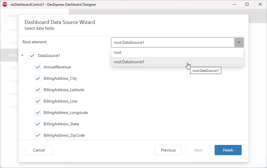VCL Dashboards: Switch the Root Element