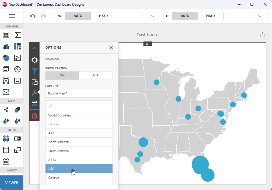 VCL Dashboards: Switch to the USA Map