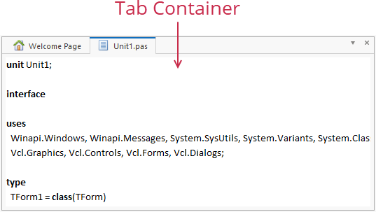 Tab Containers