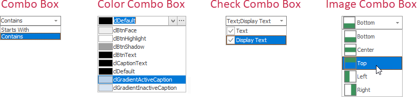 Combo Box Editor Examples