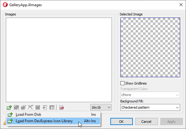 The Image List Editor