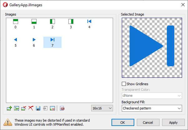 The Populated Image List Editor