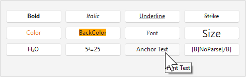 VCL Editors Library: BBCode-Formatted Buttons