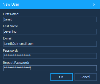 A skinned input dialog box with multiple editors and password characters