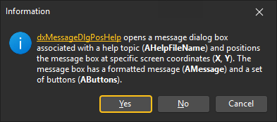 VCL Editors Library: A Message Dialog Box Example