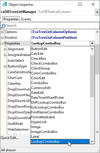 VCL Editors: An In-Place Editor List in the Object Inspector