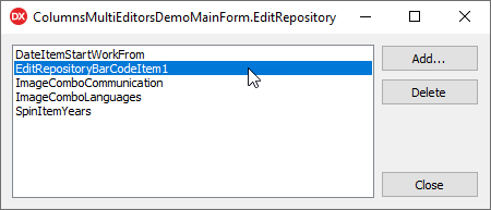 VCL Editors Library: An Automatically Generated Edit Repository Item Name