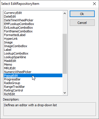 VCL Editors Library: An Edit Repository Item Creation Dialog