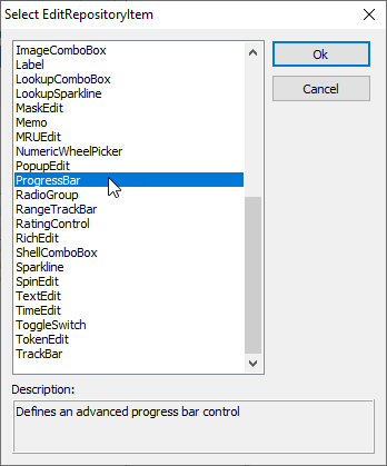 VCL Editors Library: An Edit Repository Item Creation Dialog