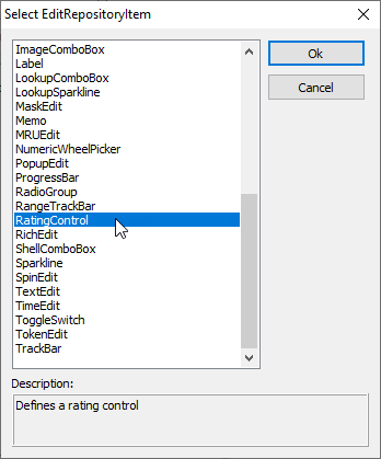 VCL Editors Library: An Edit Repository Item Creation Dialog