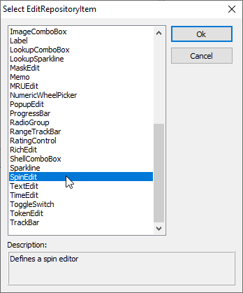 VCL Editors Library: An Edit Repository Item Creation Dialog