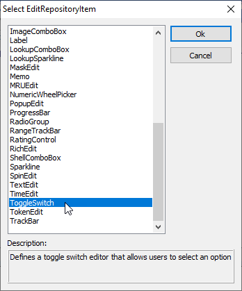 VCL Editors Library: An Edit Repository Item Creation Dialog