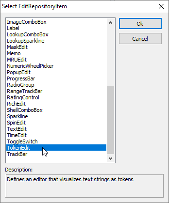 VCL Editors Library: An Edit Repository Item Creation Dialog