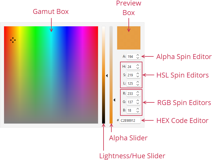 VCL Editors: Color Picker UI Elements