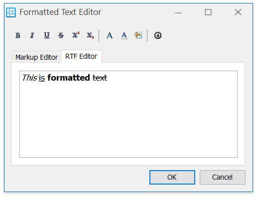 Formatted Text Editor