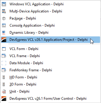 VCL Map Control: RAD Studio Menu Items for the VCL Template Kit