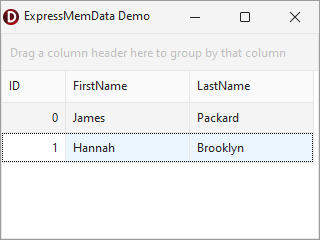 VCL MemData: A Populated Table Example