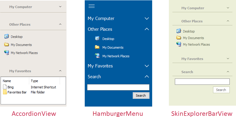 VCL Navigation Bars: Explorer Views Example