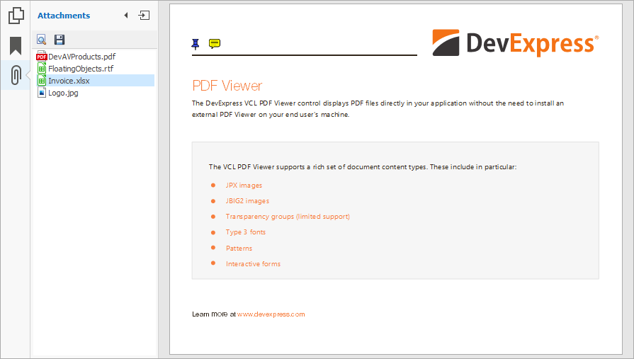 PDF Document Attachments