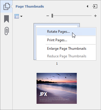 Thumbnails Context Menu