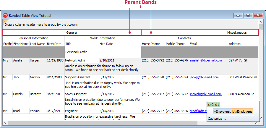 Parent Bands