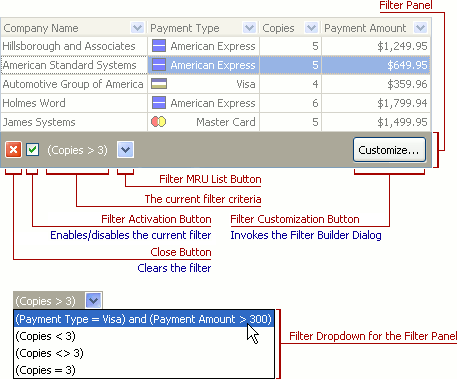 Filter Panel UI