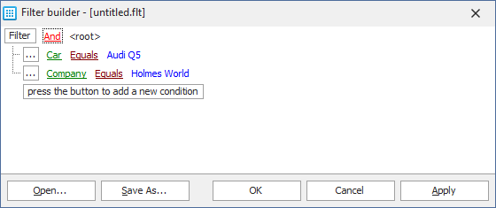 VCL Data Grid: A Built-in Filter Builder Dialog Example
