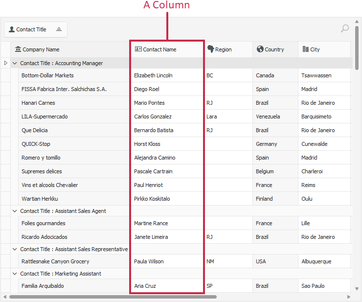 VCL Data Grid: A Table View Column Example