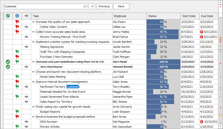 Scrollbar Annotation Example