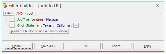 VCL Tree List: A Filter Builder Dialog Example