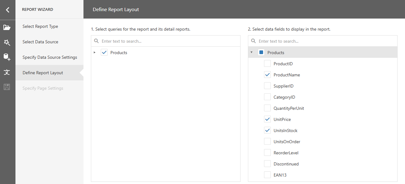 Report Fields