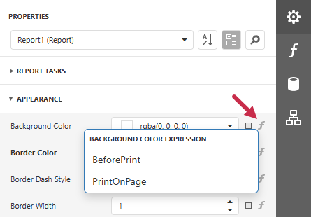 Report Property Expression
