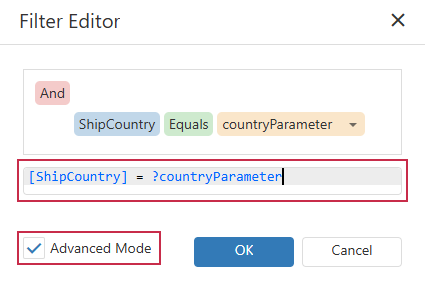 Query Builder - Advanced Mode