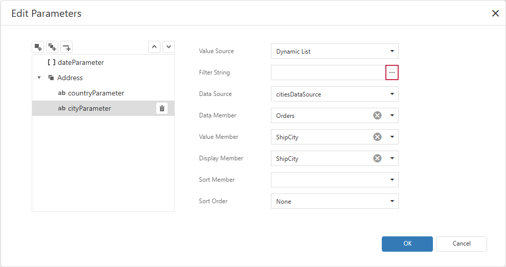Cascading Report Parameters - Filter String