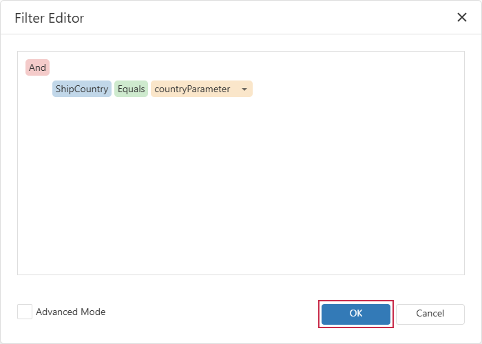 Report Filter String - Save Filter Criteria