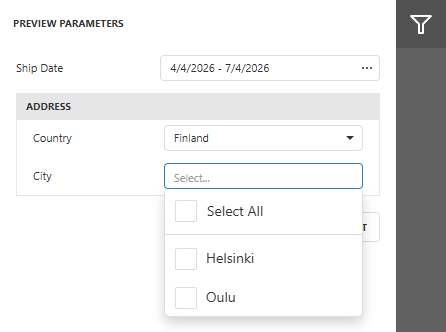 Cascading Report Parameters