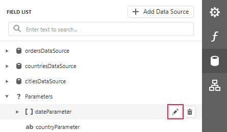 Report Designer - Update Parameter