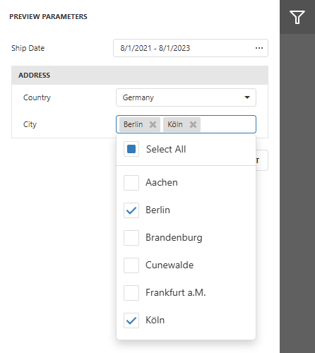 Report Parameter - Allow Multiple Values