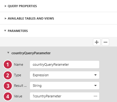 Query Builder - Query Parameter Configuration