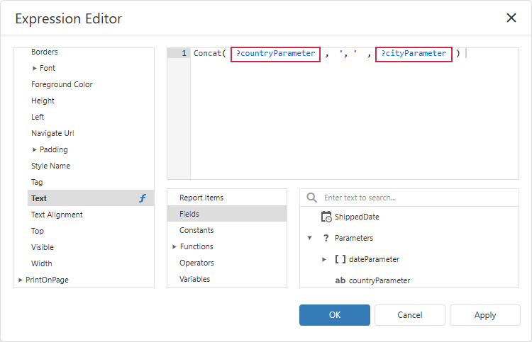 Expression Editor - Type Parameter References