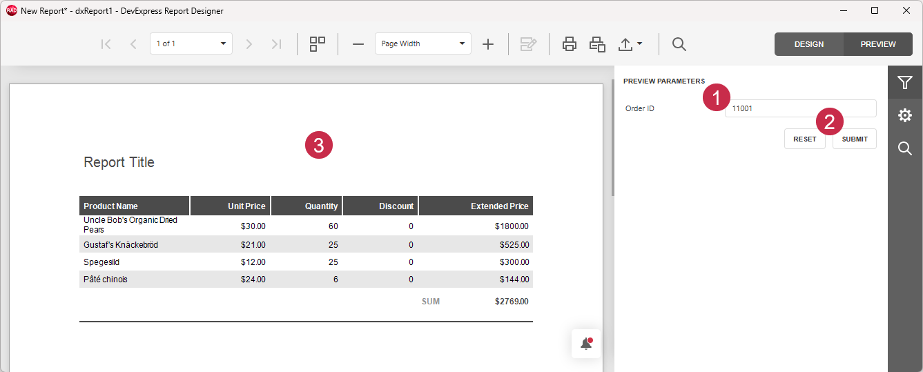 VCL Reports: The Report Designer — Report Preview Mode