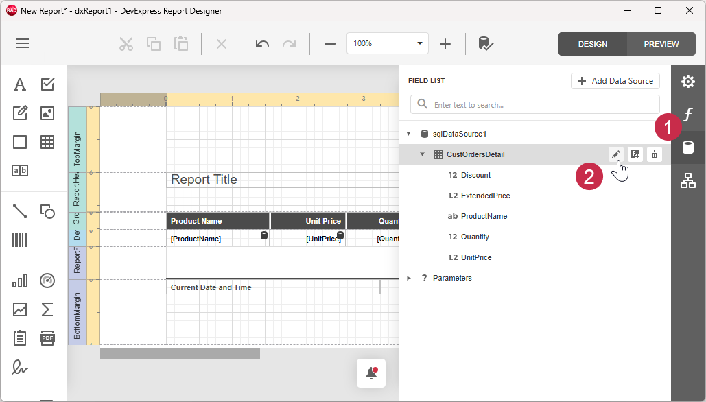 VCL Reports: The Report Designer — Data Source, Edit Query