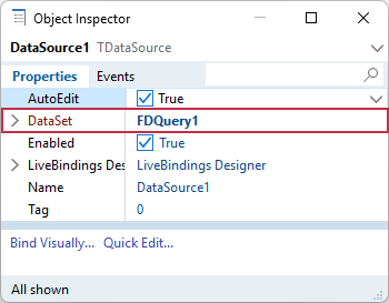 VCL Reports: Associate Datasource and FireDAC Query Components