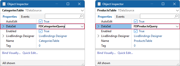 VCL Reports: Configure Data Source Components