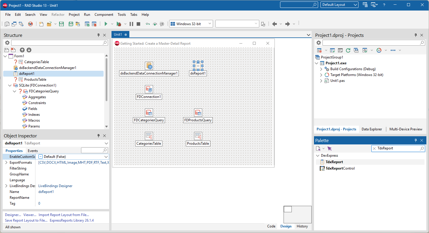 VCL Reports: A Form with Required Components
